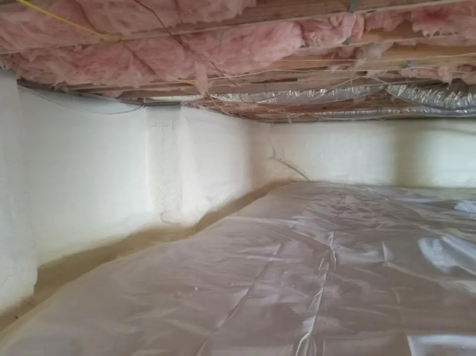Crawl space encapsulation with closed-cell spray foam for Roof Maintenance in Clay